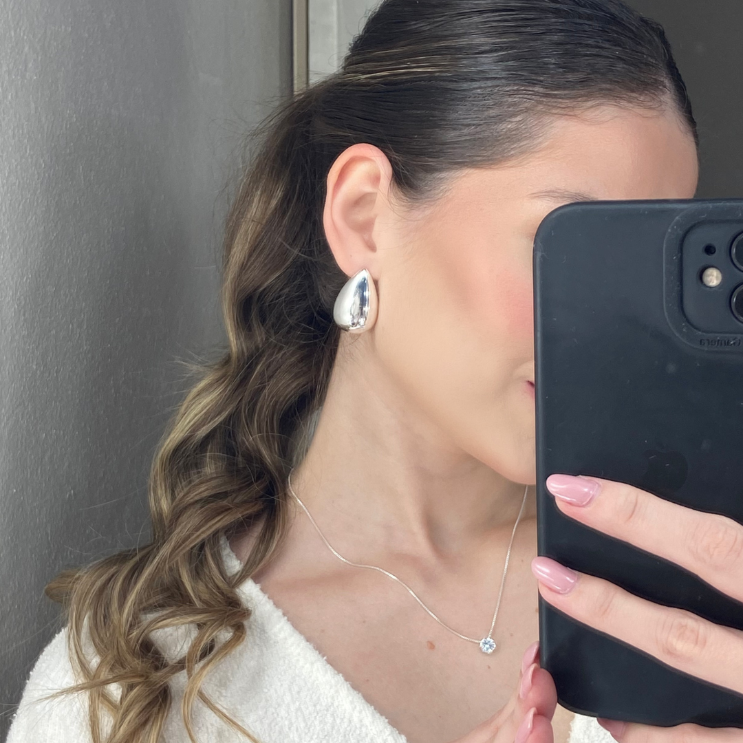Brinco Gota de Prata
