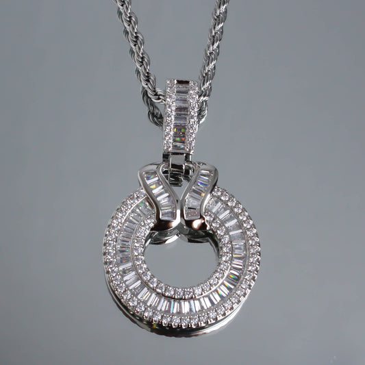 Colar Cristal Rodio Branco